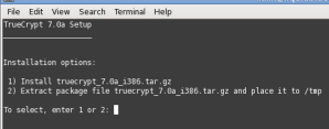 TrueCrypt installation in Linux
