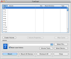 TrueCrypt application on Mac OS X